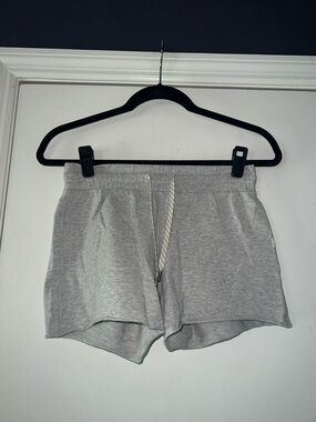 Vuori Heather Gray Cozy Drawstring Athletic Shorts